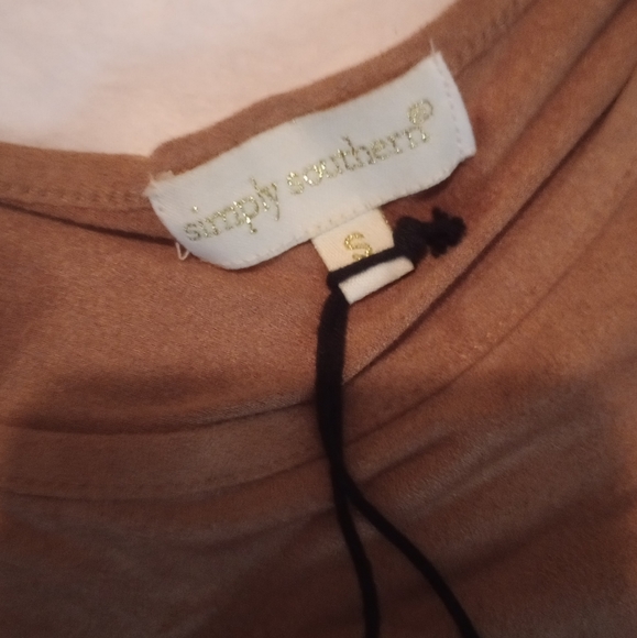 NWT Women's Simply southern micro taupe suede dress size small - Picture 3 of 5